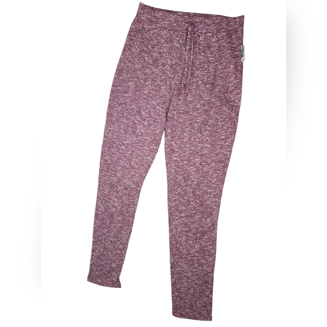 Gymshark Women's Slounge Knit Legging In Deep Plum Marl Size M